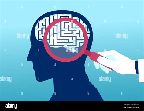 Illustrazione di un professionista che esamina documenti e un cervello in background