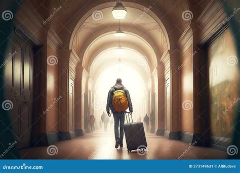Illustrazione che rappresenta una persona con una valigia, simboleggiando il viaggio verso il riconoscimento di un diritto.