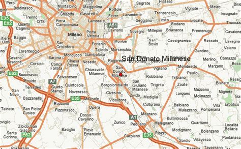 Mappa di San Donato Milanese con evidenziate aree sanitarie