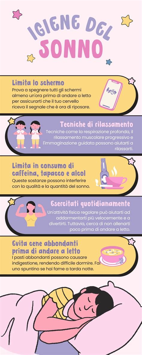 Infografica: Igiene del Sonno