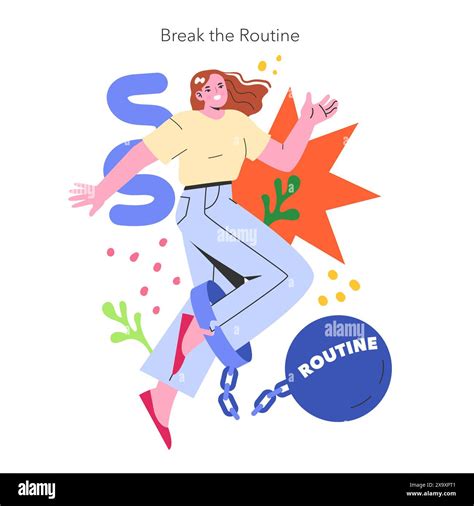 Illustrazione di una persona che si libera da catene emotive