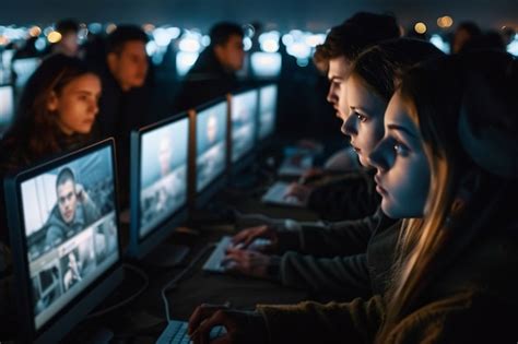 Persone che guardano uno schermo con animazione triste