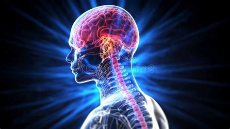 Illustrazione stilizzata del cervello e del corpo umano interconnessi
