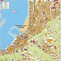 Mappa di Castellammare di Stabia con evidenziate diverse aree dove operano psicologi