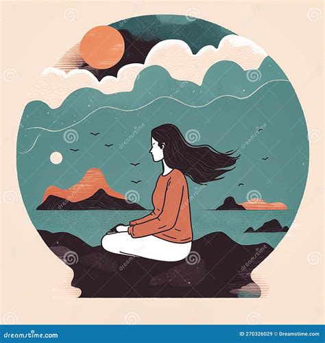 Illustrazione di una persona che pratica mindfulness