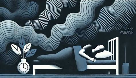 Illustrazione di una persona che sperimenta una paralisi del sonno con allucinazioni