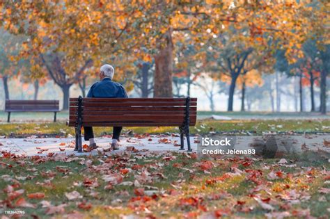 Un anziano signore seduto su una panchina in un parco, con uno sguardo pensieroso.