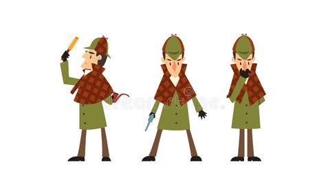 Illustrazione di Sherlock Holmes che esamina una traccia sulla scena del crimine