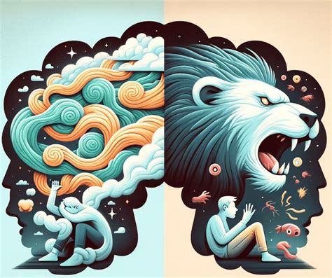 Illustrazione che mostra la differenza tra paura e ansia