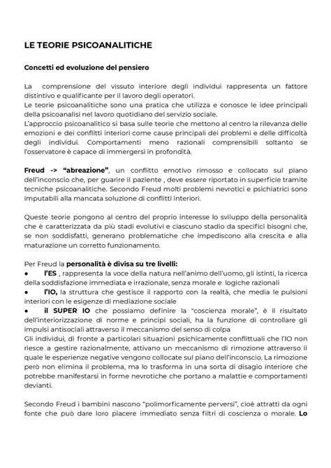 Confronto tra teorie psicoanalitiche