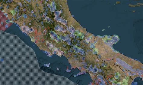 mappa di aree economicamente depresse