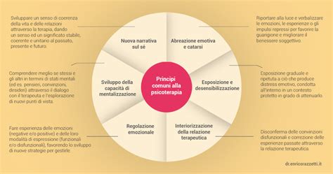 Diagramma che illustra i diversi approcci terapeutici in psicoterapia