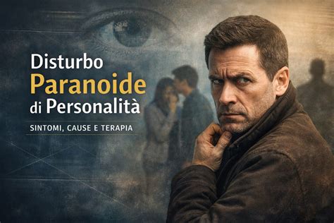 Diagramma che mostra i sintomi chiave del Disturbo Paranoide di Personalità