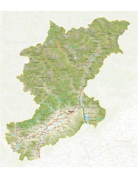Mappa della provincia di Belluno
