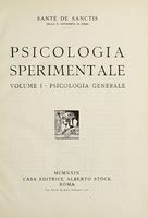 Copertina del Trattato di Psicologia Sperimentale di Sante De Sanctis