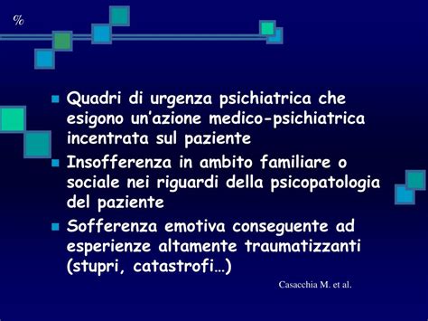 Diagramma che illustra le diverse tipologie di urgenza psichiatrica e i relativi interventi.
