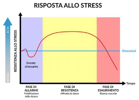 Diagramma che illustra il continuum della dissociazione come risposta allo stress