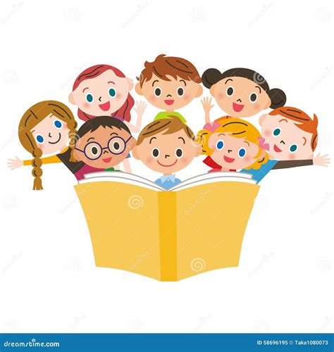 Illustrazione di un bambino che legge un libro con icone sociali