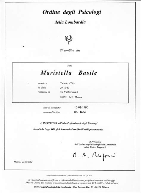 albo degli psicologi