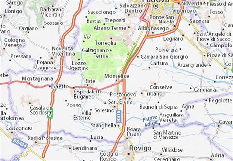 Mappa di Monselice che indica la posizione della Fondazione 