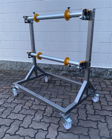 Carrello porta reggetta con bobina