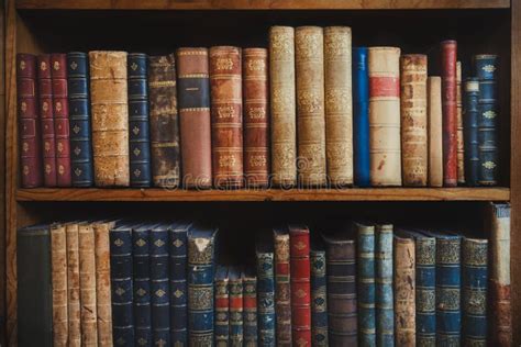 Libri disposti su uno scaffale con una luce soffusa