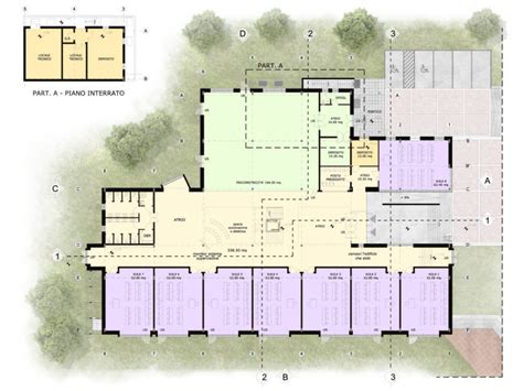 Planimetria scuola primaria con disimpegni
