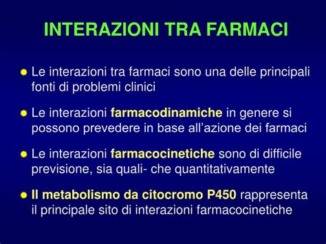 Tabella riassuntiva delle interazioni farmacologiche della metformina