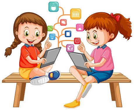 Bambini che usano tablet