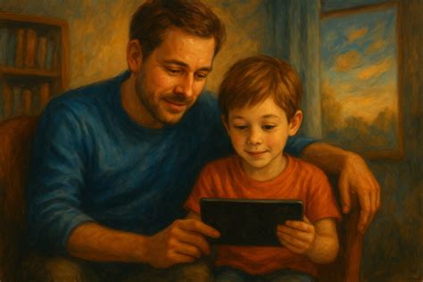 Una scena familiare che illustra il divario generazionale