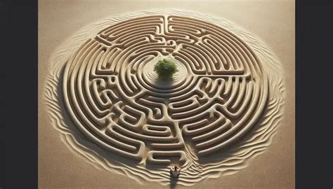 Rappresentazione simbolica di un labirinto come metafora della psiche