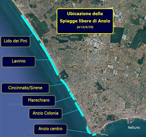 Mappa che mostra Nettuno, Anzio e Aprilia con punti di interesse medici