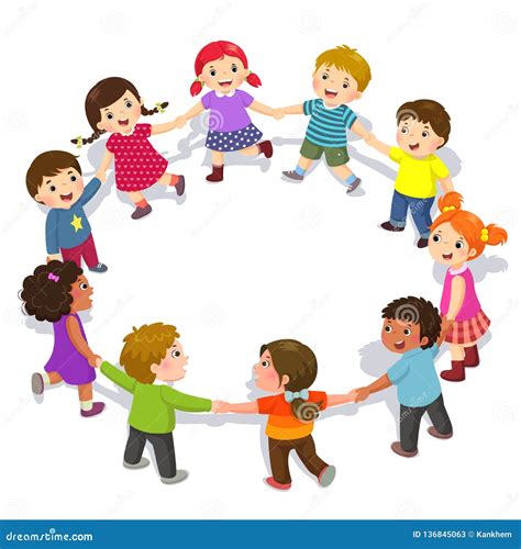 bambini che giocano in un cerchio