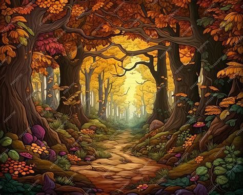 Illustrazione di un asilo nel bosco