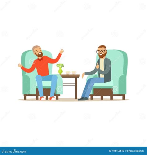 Psicologo che parla con un paziente sorridente