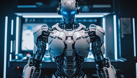Illustrazione di un robot umanoidi avanzato