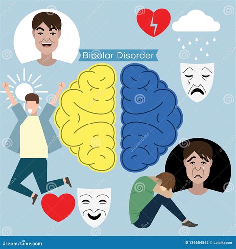 Illustrazione simbolica della depressione bipolare con alternanza di stati d'animo
