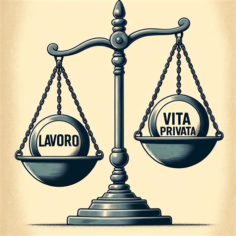 Illustrazione che mostra un equilibrio tra lavoro e vita privata