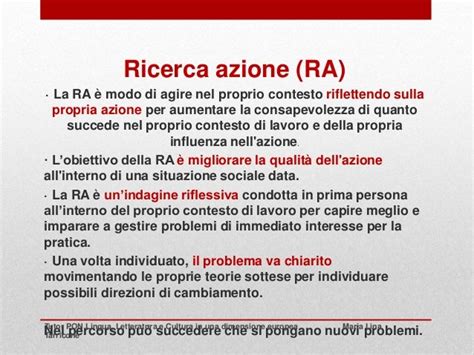 Diagramma che illustra il ciclo della ricerca-azione