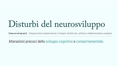 Mappa concettuale: approcci terapeutici per disturbi del neurosviluppo