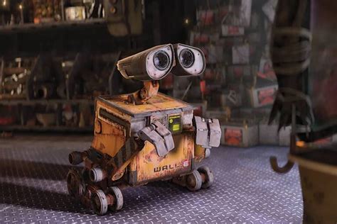 Robot Wall-E in un paesaggio desolato