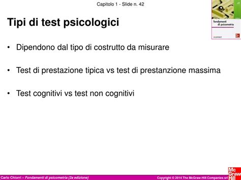 Schema che illustra i diversi tipi di test psicologici