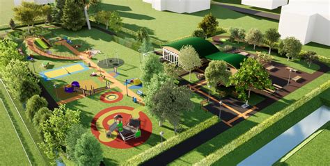 Parco di una struttura di cura con aree verdi