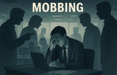 Infografica che riassume i segnali chiave del mobbing sul posto di lavoro