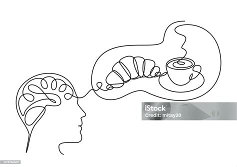 Illustrazione di un cervello che pensa a simboli di pericolo