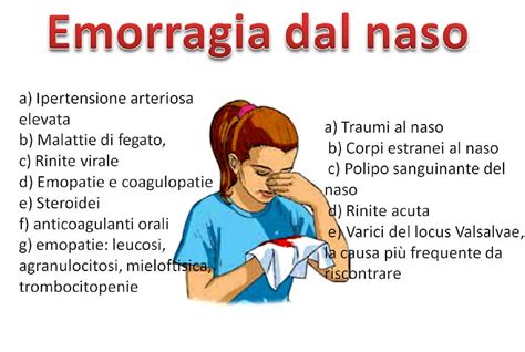 Infografica: Come fermare un'emorragia nasale