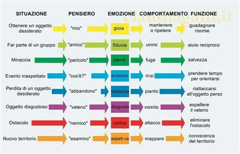 Diagramma che illustra la connessione tra emozioni e sintomi fisici