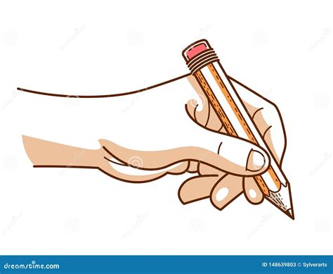 Illustrazione di una persona che scrive con la mano non dominante