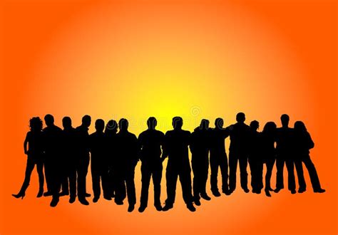 Illustrazione di una persona che guarda con sospetto un gruppo di persone