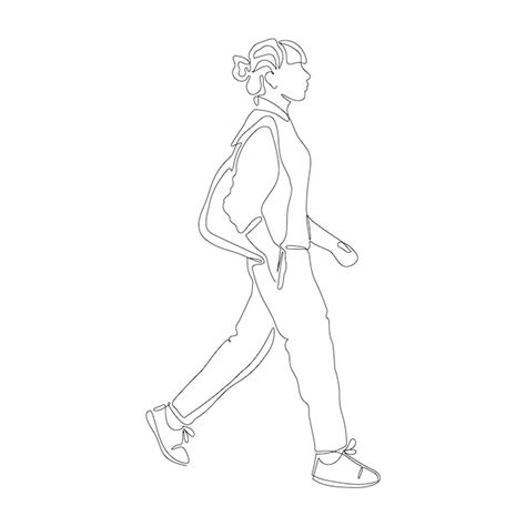 Illustrazione di una persona che cammina con il sole alle spalle